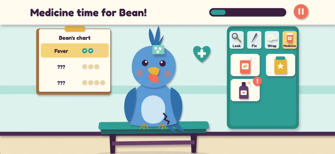 Treating a pet at the Fluffy Pet Care vet clinic